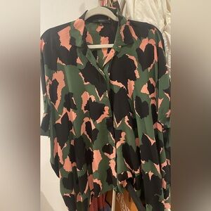 Gucci Pink and Black Boxy Button Down Shirt